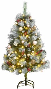 vidaXL Árvore Natal artificial articulada c/ 150 luzes LED+bolas 150cm