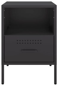 Mesa de cabeceira 36x39x50,5 cm aço preto