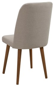 Conjunto de Mesa de Jantar Extensível e Cadeiras Vina – Branco Creme –