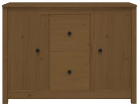 Aparador 100x35x74 cm madeira de pinho maciça castanho mel