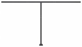 Toldo retrátil manual com LED 400x350 cm cor creme