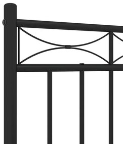 Estrutura de cama com cabeceira 120x200 cm metal preto