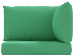 Almofadões p/ móveis de paletes 3 pcs tecido oxford verde