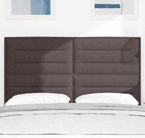 Cabeceira LED Design Linhas Castanha Escura 72 cm Tecido
