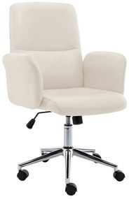 vidaXL Cadeira de escritório tecido cor creme