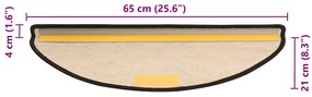 Tapetes escada adesivos aspeto sisal 30pcs 65x21x4 cm antracite