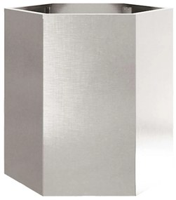 Vaso/floreira de jardim hexagonal 46x40x45 cm aço inoxidável