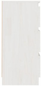 Mesas de cabeceira 2 pcs 40x29,5x64 cm pinho maciço branco