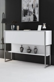 Cômoda Luxe – Prata e Branco – 120 x 80 x 30 cm