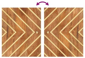 5 pcs conjunto de móveis p/ WC mangueira maciça castanho/preto