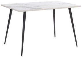 Mesa de Jantar com efeito de mármore branco 120 x 80 cm SANTIAGO Beliani