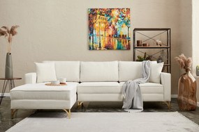 Sofá de Canto Berlin – Creme Dourado – 258x83x181 cm