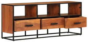 Móvel de TV 110x30x45 cm madeira de acácia maciça