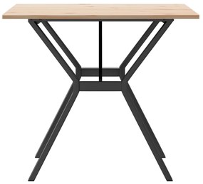 Mesa de jantar estrutura em Y 90x90x75 cm pinho e aço