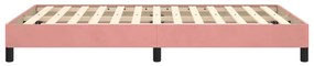 Estrutura de cama 120x200 cm veludo rosa