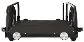 Reboque para bicicleta 122x53x31 cm ferro preto