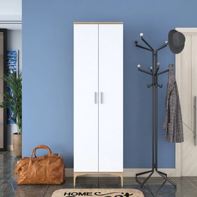 Hall Stand EA111 – Walnut White – 60x198,6x37,5 cm