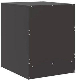 Mesa de cabeceira 34,5x39x44 cm aço preto