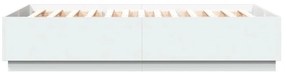 Estrutura de cama 150x200 cm derivados de madeira branco