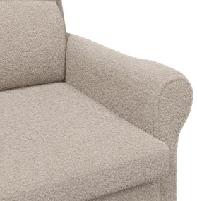 Poltrona Ergonómica Cinza claro Poliéster, Madeira Padrão