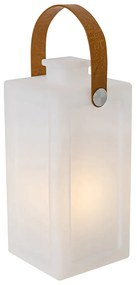 LED Candeeiro de mesa moderno branco efeito chama recarregável IP44 - Stard Design