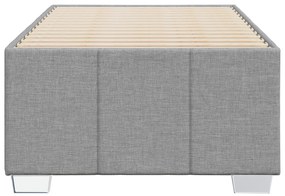 Estrutura de cama sem colchão 80x200 cm tecido cinzento-claro