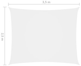 Para-sol tecido oxford retangular 2,5x3,5 m branco