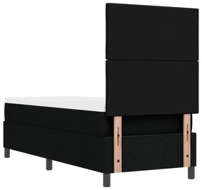 Cama Box com Colchão Preto 80x200 cm Tecido