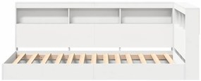 Cama estante Branca 75 x 190 cm em madeira engenheirada