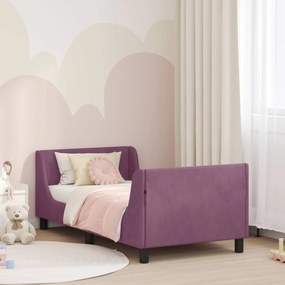 vidaXL Estrutura de Cama Infantil com Cabeceira Roxo 80 x 160 cm