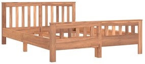 Estrutura de cama 140x200 cm madeira de teca maciça