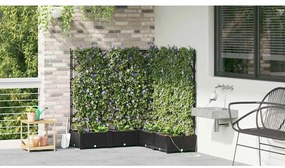 Jardineiras de Jardim 1 pc Preto 120 x 120 x 126 cm Plástico