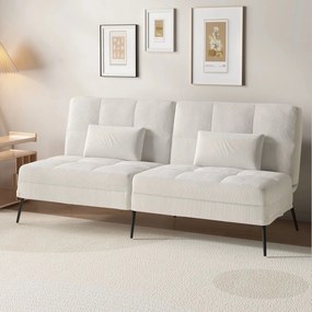 Sofá-Cama Reclinável com Capa Dobrável – Loulé – 3 Lugares – Tecido Be