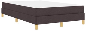 vidaXL Cama Box com colchão Marrom Escuro 120 x 200 cm tecido