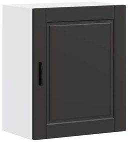 Armários parede cozinha 2 pcs Porto madeira engenheirada preto