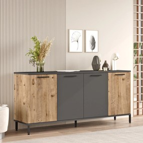 Console RL4 – Atlantic Pine Anthracite – 160 cm x 71,8 cm x 40 cm