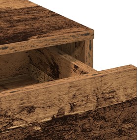 mesa de maquiagem vidaXL com luzes LED em madeira antiga 50x41x135 cm