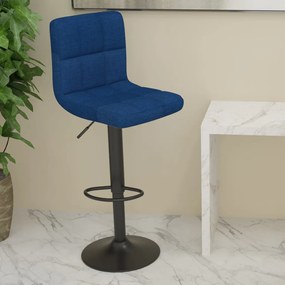 vidaXL Banco de bar tecido azul