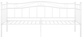 Sofá-cama 90x200 cm metal branco