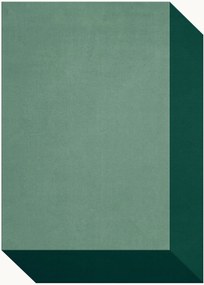 Tapete de lã artesanal de pelo curto Tekla Box