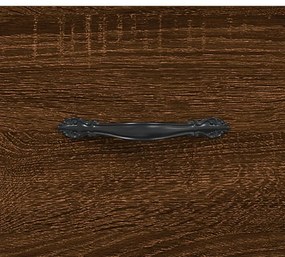Mesa centro 2 pcs 50x50x40 cm madeira proc. carvalho castanho