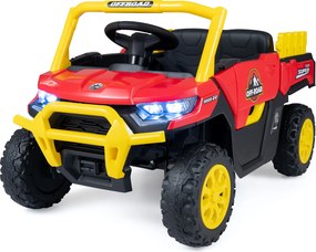 Carrinho Elétrico Infantil 12V para crianaças 2 a 5 anos, 99 x 54 x 52 cm, Motor Duplo, Vermelho