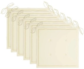 Cadeiras de jardim dobráveis c/ almofadões 6 pcs acácia maciça