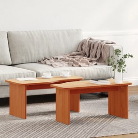 Mesa de centro 2 pcs Castanho-mel 100 x 69 x 35.5 cm