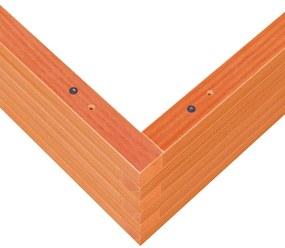 Vaso/floreira jardim 100x100x23 cm pinho maciço castanho mel