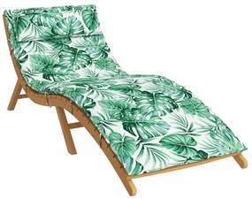 Almofadão p/ espreguiçadeira 180x60x4 cm tecido oxford folhas