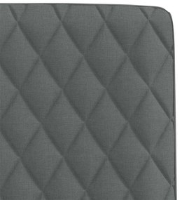 Cadeiras de jantar 4 pcs tecido cinzento-escuro