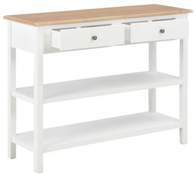 Consola de Entrada Imã - Branco/Castanho- 110x35x80 cm - Em MDF - Desi