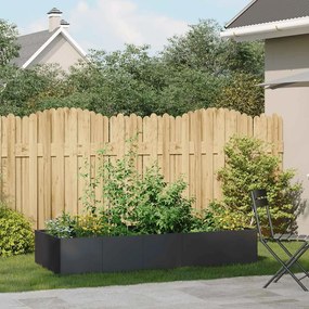 Vaso floreira 200x80x40 cm aço preto