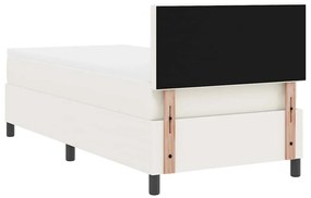 Cama Box com Colchão &amp; LED Crema 100x200 cm em Tecido de Veludo